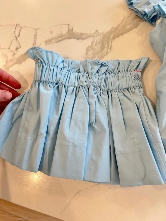 Smocked two piece skirt set 12 months - Picture 3 of 7